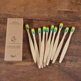 10Pcs Colorful Toothbrush Natural Bamboo Tooth Brush Sets Soft Bristle Charcoal Teeth Eco Bamboo Toothbrushes Dental Oral Care