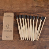 10Pcs Colorful Toothbrush Natural Bamboo Tooth Brush Sets Soft Bristle Charcoal Teeth Eco Bamboo Toothbrushes Dental Oral Care