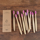 10Pcs Colorful Toothbrush Natural Bamboo Tooth Brush Sets Soft Bristle Charcoal Teeth Eco Bamboo Toothbrushes Dental Oral Care