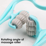 6 Wheel Plastic Pressure Point Therapy Neck Massageador Roller Pressing Manual Massage Cervical Spine Health Care Relieve Pain