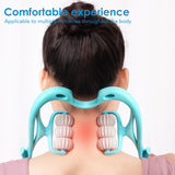 6 Wheel Plastic Pressure Point Therapy Neck Massageador Roller Pressing Manual Massage Cervical Spine Health Care Relieve Pain