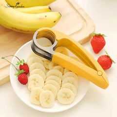 Kitchen Accessories Banana Slicer Fruit Vegetable Sausage Slicer Stainless Steel Banana Cutter Salad Sundaes Tools Cooking Tools