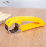 Kitchen Accessories Banana Slicer Fruit Vegetable Sausage Slicer Stainless Steel Banana Cutter Salad Sundaes Tools Cooking Tools