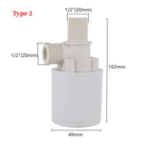 1/2 Inch  Male Thread Straight-Through Water Level Valve Tower Float Ball Valve Tank Valve Flush Toilet Accessories