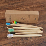 10Pcs Colorful Toothbrush Natural Bamboo Tooth Brush Sets Soft Bristle Charcoal Teeth Eco Bamboo Toothbrushes Dental Oral Care