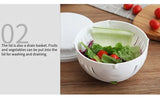 Vegetable Chopper Salad Cutter Bowl for Cutting Vegetables Slices Fruit Kitchen Tools Accessories Kitchen Accesorios De Cocina