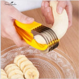 Kitchen Accessories Banana Slicer Fruit Vegetable Sausage Slicer Stainless Steel Banana Cutter Salad Sundaes Tools Cooking Tools