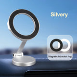 Magnetic Car Phone Holder for MagSafe 360 degrees Adjustable Alloy Folding Magnetic Car Navigation Mount for iPhone 15 14 13 12