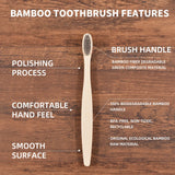 10Pcs Colorful Toothbrush Natural Bamboo Tooth Brush Sets Soft Bristle Charcoal Teeth Eco Bamboo Toothbrushes Dental Oral Care