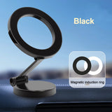 Magnetic Car Phone Holder for MagSafe 360 degrees Adjustable Alloy Folding Magnetic Car Navigation Mount for iPhone 15 14 13 12